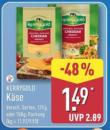KERRYGOLD Käse Versch. Sorten, 125 g oder 150 g