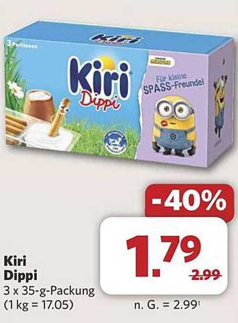 Kiri Dippi 3 x 35-g-Packung für nur 1,79 €