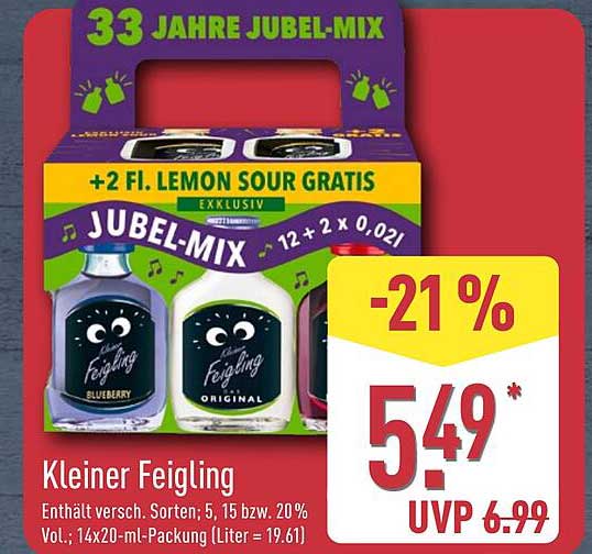 Kleiner Feigling Jubel-Mix 14x20 ml