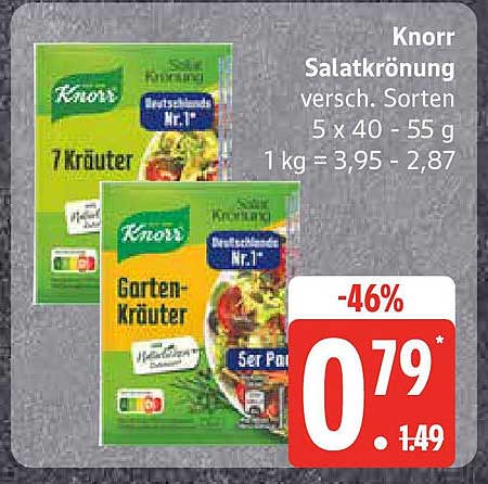 Knorr Salatkrönung - Verschiedene Sorten