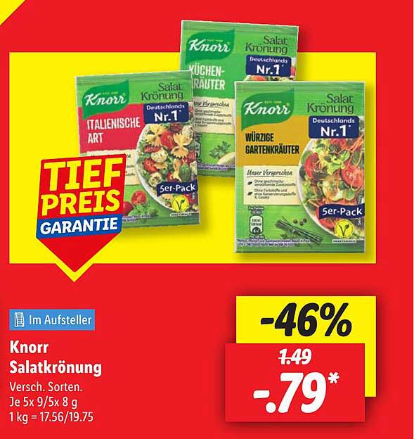 Knorr Salatkrönung - Verschiedene Sorten