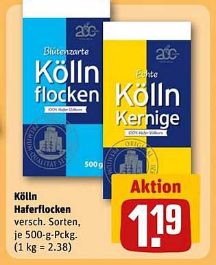 Kölln Haferflocken, verschiedene Sorten, je 500-g-Pckg.