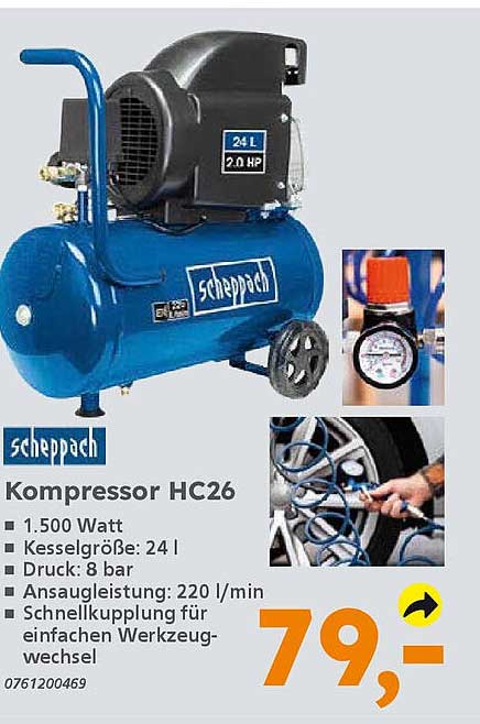 Kompressor HC26 von Scheppach