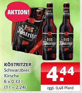 KÖSTRITZER Schwarzbier, Kirsche 6 x 0,33 l