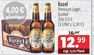 Kozel Premium Lager, Dunkel 20x 0,5 l