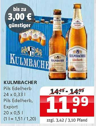 KULMBACHER Pils Edelherb 24 x 0,33 l