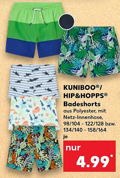 KUNIBOO®/HIP&HOPPS® Badeshorts