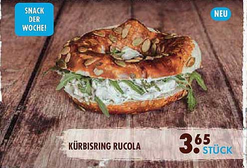 Kürbisring Rucola - Snack der Woche!
