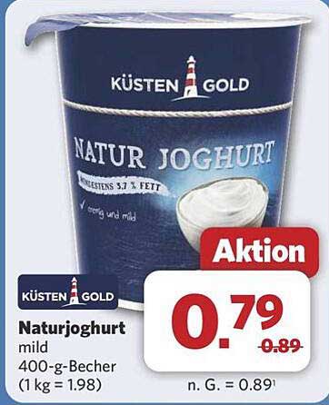 Küsten Gold Naturjoghurt mild 400-g-Becher