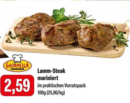 Lamm-Steak mariniert im praktischen Vorratspack