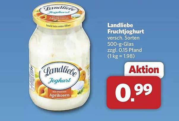 Landliebe Fruchtjoghurt 500 g - Aprikosen