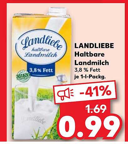 LANDLIEBE Haltbare Landmilch 3,8% Fett
