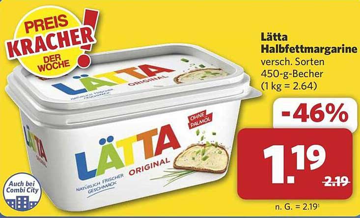 Lätta Halbfettmargarine 450-g-Becher