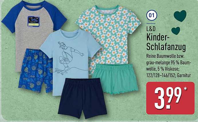 L&D Kinder-Schlafanzug