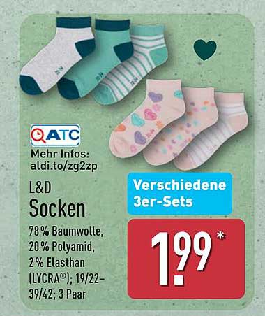 L&D Socken - Verschiedene 3er-Sets