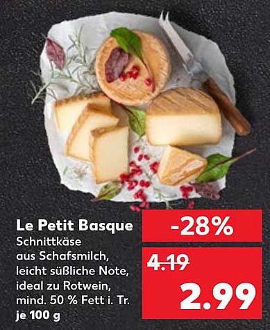 Le Petit Basque Schnittkäse aus Schafsmilch