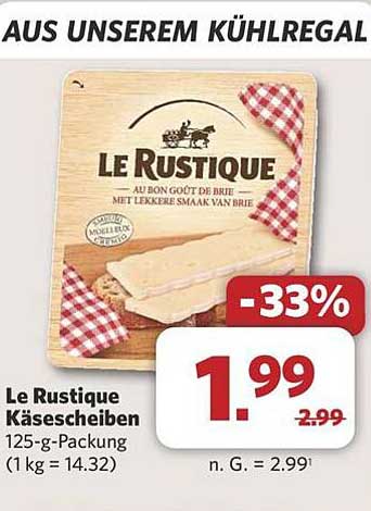Le Rustique Käsescheiben 125-g-Packung