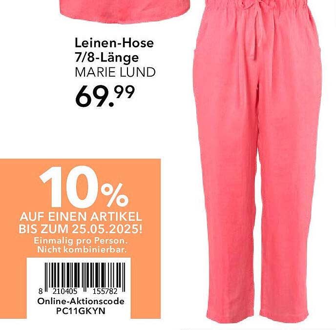 Leinen-Hose 7/8-Länge MARIE LUND
