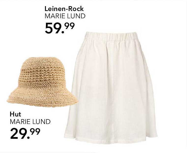 Leinen-Rock von MARIE LUND – jetzt für nur 5,49 €