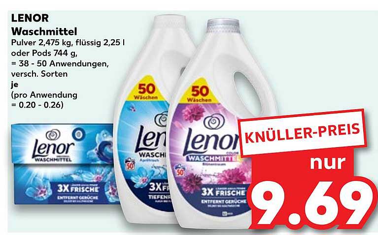 LENOR Waschmittel - Knüller-Preis nur 9,69 €