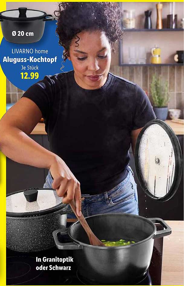 LIVARNO home Aluguss-Kochtopf Ø 20 cm
