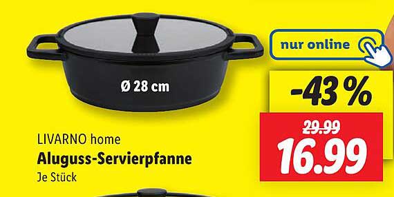 LIVARNO home Aluguss-Servierpfanne Ø 28 cm