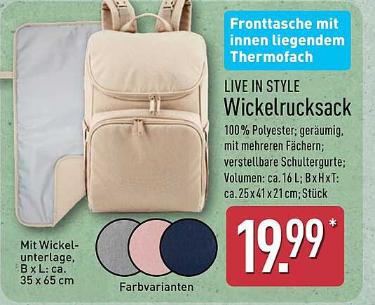 LIVE IN STYLE Wickelrucksack