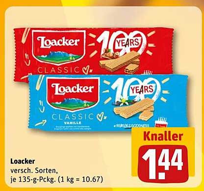 Loacker Waffeln – Verschiedene Sorten, je 135-g-Packung