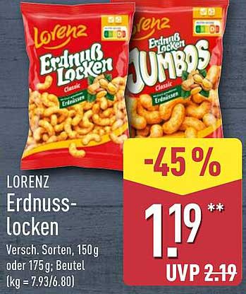 Lorenz Erdnuss-Locken 150g oder 175g