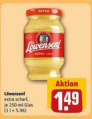 Löwensenf extra scharf, je 250-ml-Glas