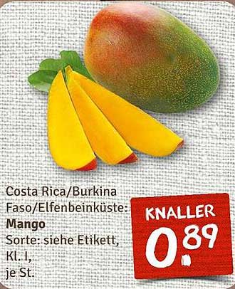 Mango Costa Rica/Burkina Faso/Elfenbeinküste - Knallerpreis 0,89 €