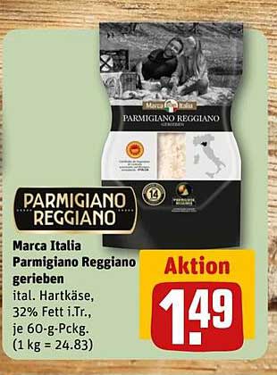 Marca Italia Parmigiano Reggiano gerieben