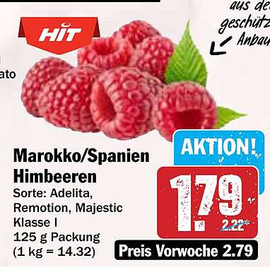 Marokko/Spanien Himbeeren - Klasse I