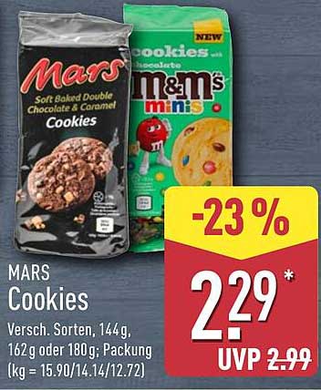 MARS Cookies 144g, 162g oder 180g - Verschiedene Sorten
