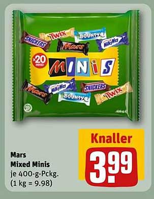 Mars Mixed Minis je 400-g-Pckg.