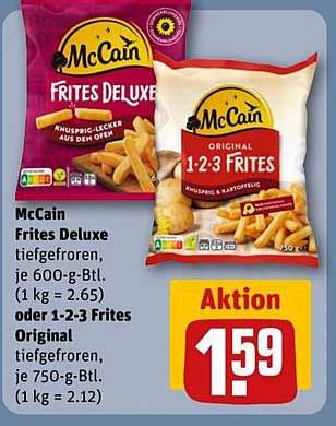 McCain Frites Deluxe oder 1-2-3 Frites tiefgefroren