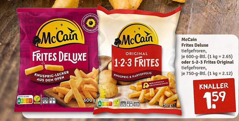 McCain Frites Deluxe und 1-2-3 Frites Tiefgefroren