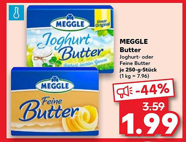 MEGGLE Butter - Joghurt- oder Feine Butter je 250-g-Stück