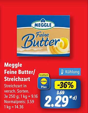 Meggle Feine Butter/Streichart - 36% Rabatt