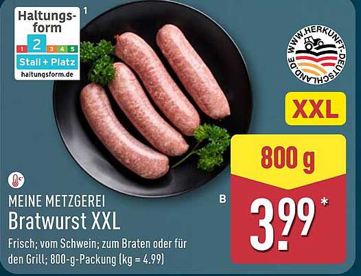 MEINE METZGEREI Bratwurst XXL