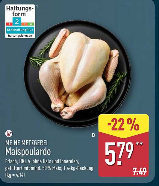 MEINE METZGERIE Maispoularde 1,4-kg-Packung