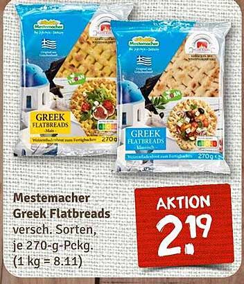 Mestemacher Greek Flatbreads 270 g - Verschiedene Sorten