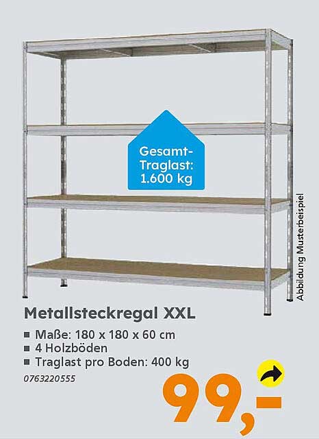 Metallsteckregal XXL