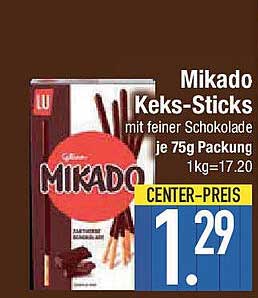 Mikado Keks-Sticks mit feiner Schokolade 75g Packung