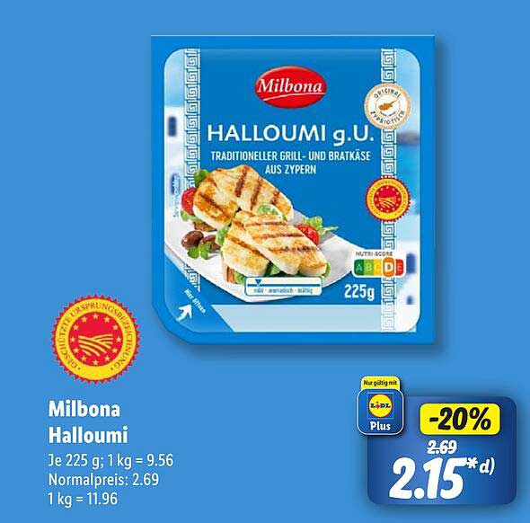 Milbona Halloumi g.U. 225 g