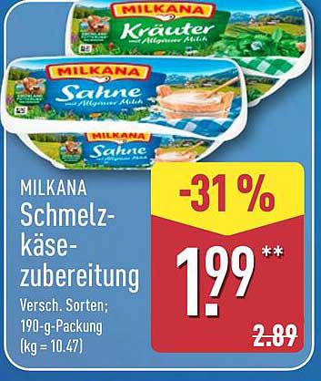 MILKANA Schmelzkäse-Zubereitung