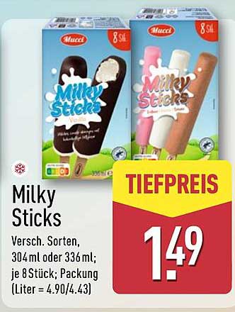 Milky Sticks - Verschiedene Sorten, 8 Stück