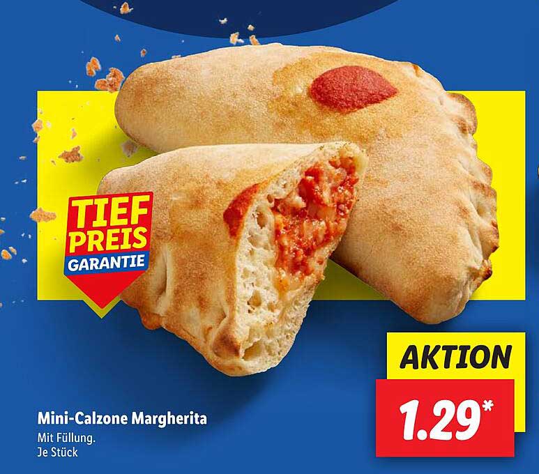 Mini-Calzone Margherita mit Füllung, je Stück