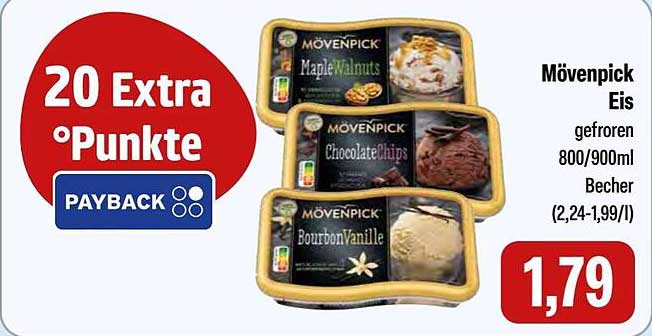 Mövenpick Eis 800/900ml Becher - viele köstliche Sorten