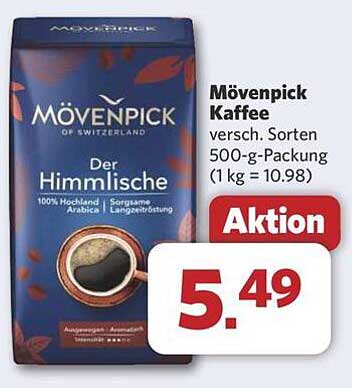 Mövenpick Kaffee – Der Himmlische, 500 g-Packung